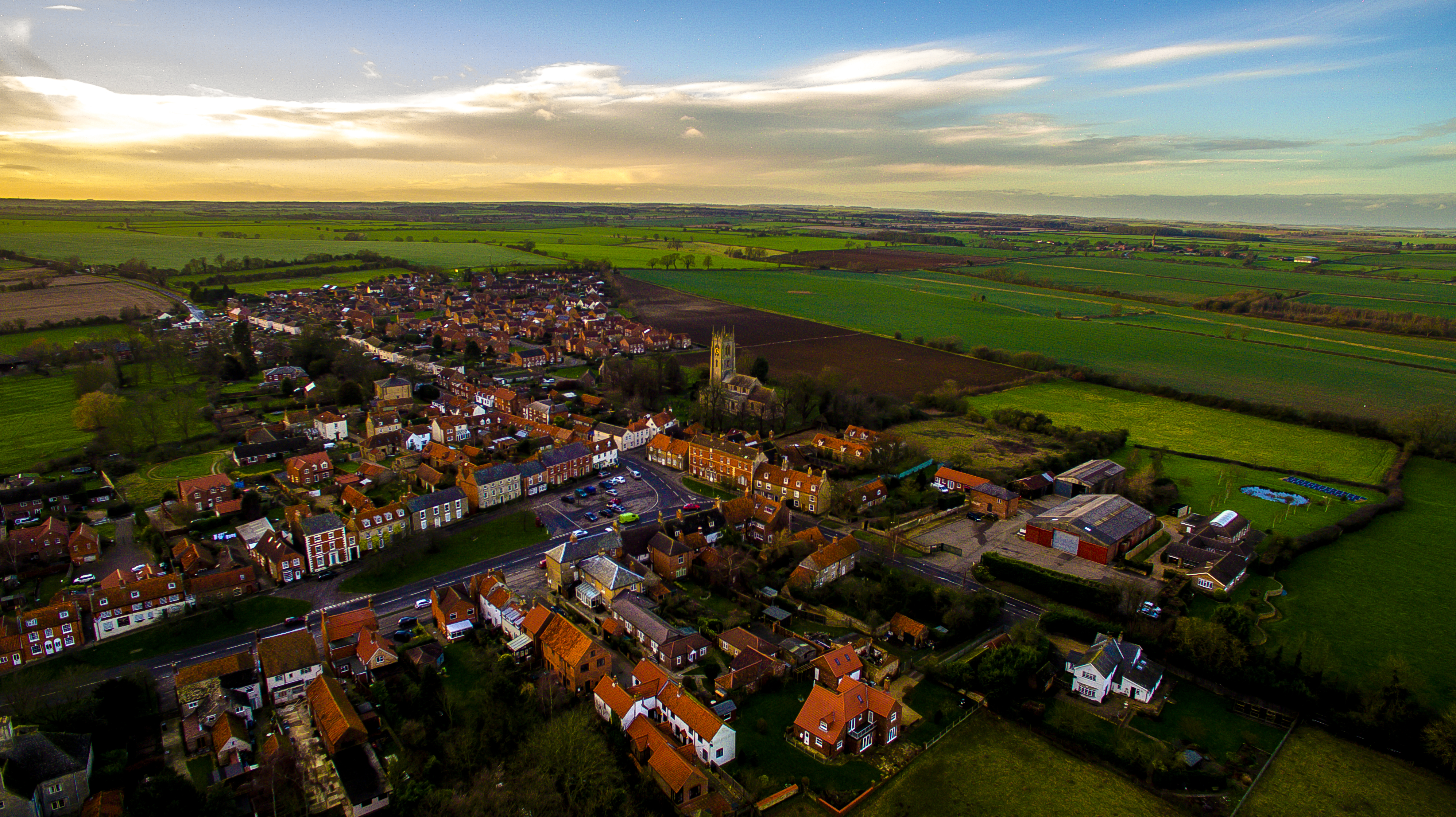 Aerial view of Folkingham